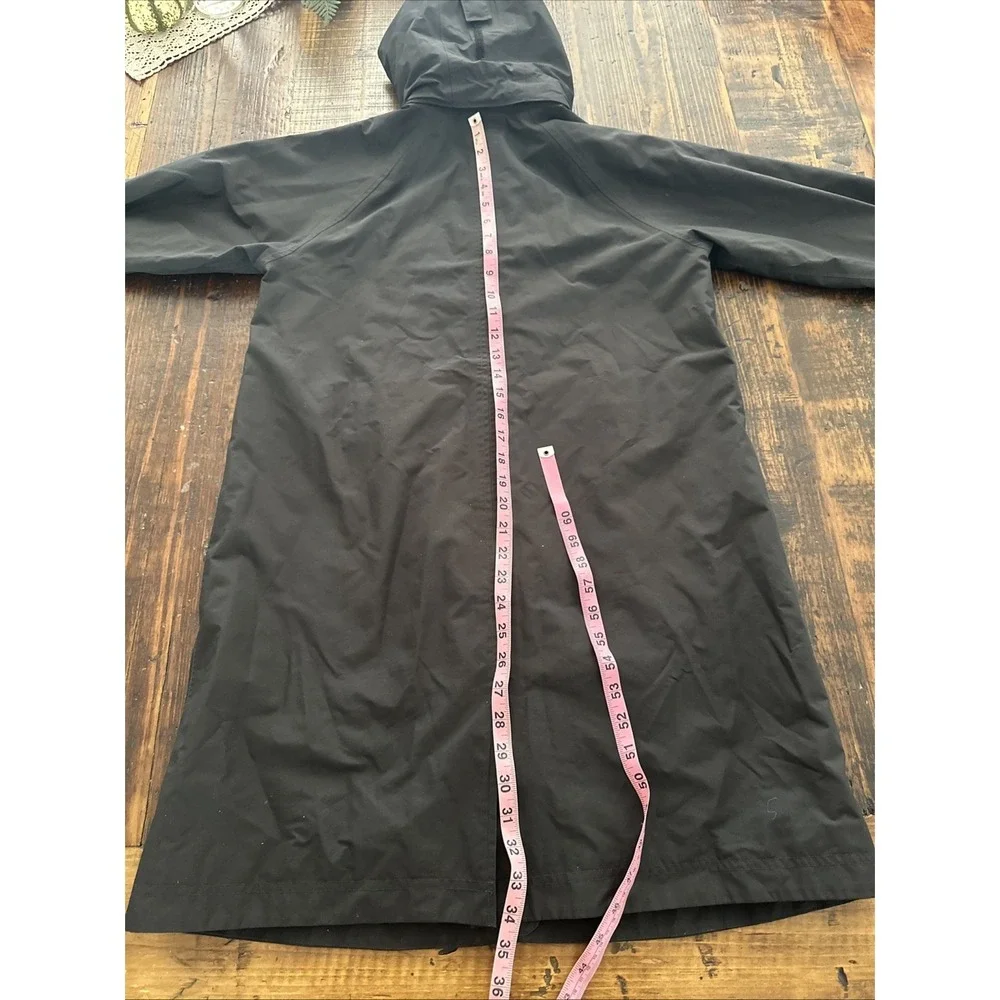 LL Bean Women's Windbreaker/Raincoat Size S Full Zip Fleece Lined Hood Black - Picture 3 of 5